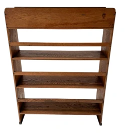 Art Deco Modernist Open Bookcase by P.E.L. Izeren for De Genneper Molen, 1920s